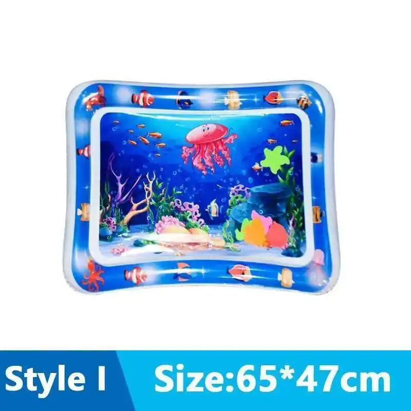 tapis jeu d'eau chat pompe motif marin poisson lit gonflable interactif