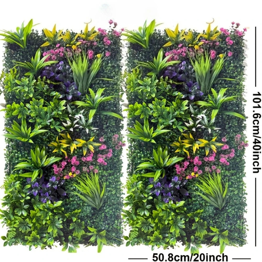 panneau mural végétal moderne feuilles diverses dense accrochable intérieur décoration verte naturelle clips zip