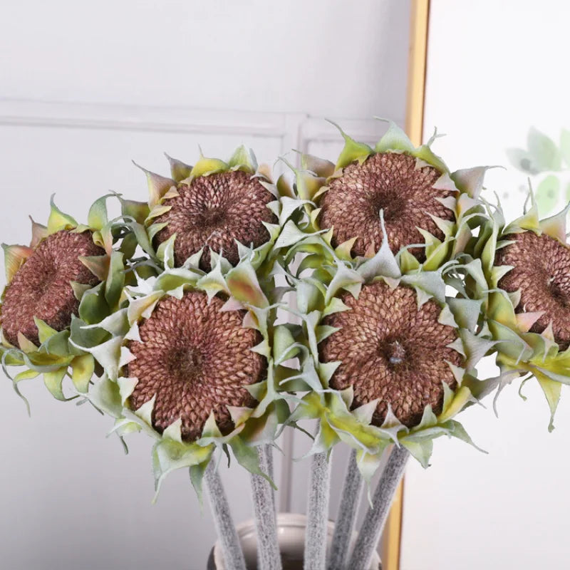 fleurs artificielles tournesols jaunes vert bruns réalistes intérieures mariage anniversaire