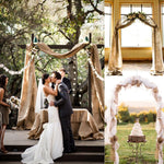chemin table rustique toile jute nappe blanche decoration mariage champetre assiettes couverts