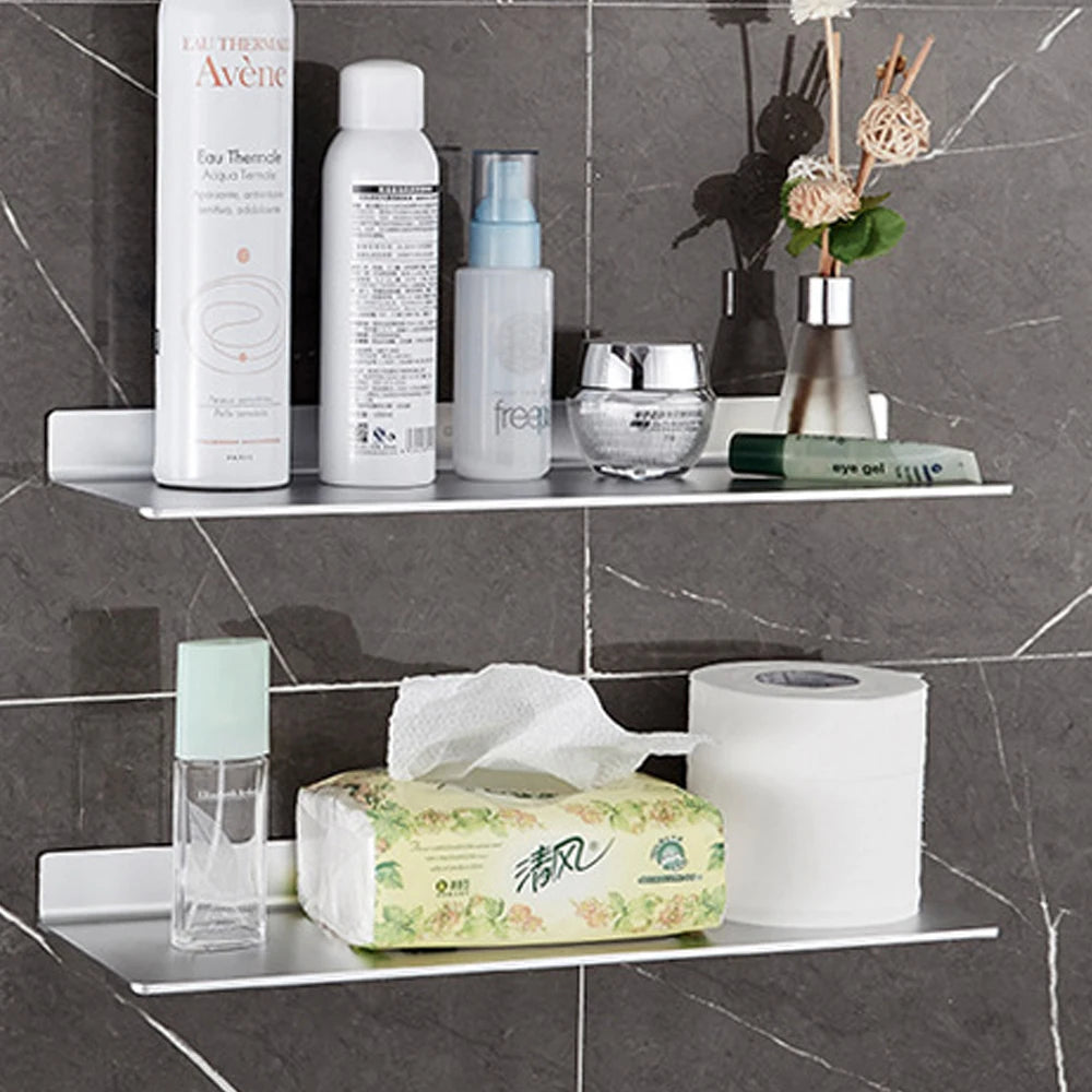 étagères murales modernes métal blanc noir gris salle bain cosmétiques serviettes