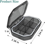 boîte rangement pilules semaines transparente moderne compartiments rigidifiants couvercle pratique portable voyage