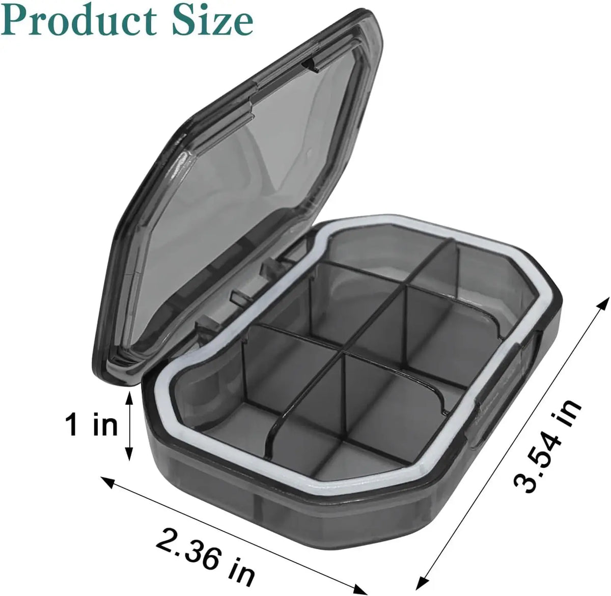 boîte rangement pilules semaines transparente moderne compartiments rigidifiants couvercle pratique portable voyage