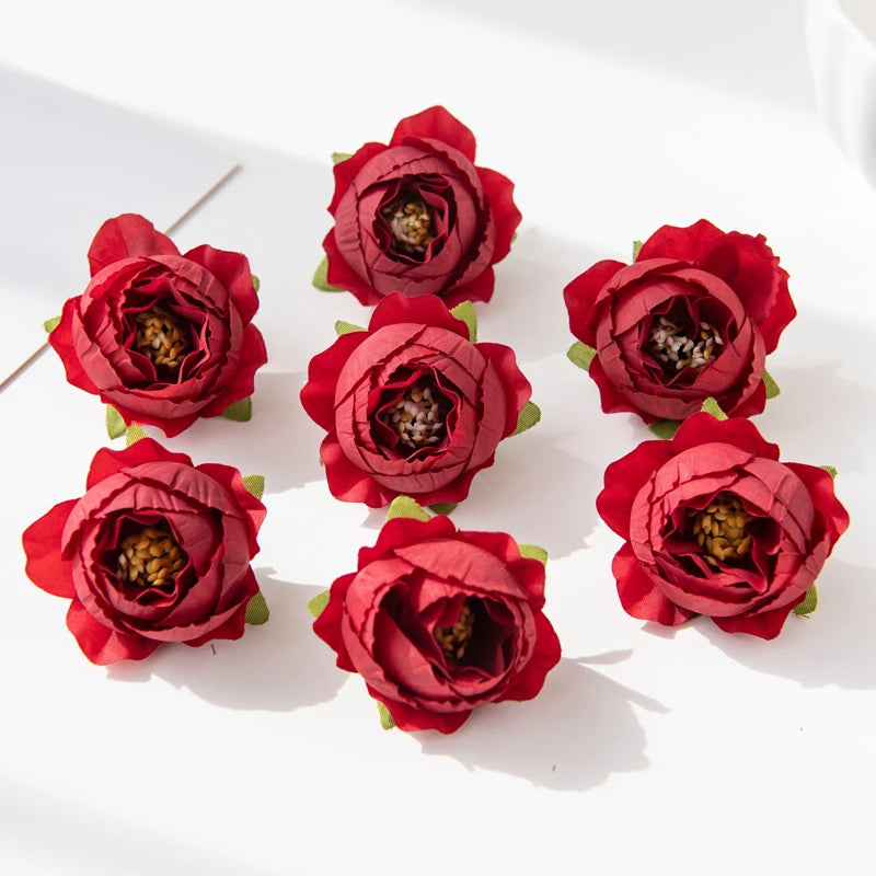 fleurs artificielles pivoine roses feuilles vertes decoration mariage anniversaire intérieur classique multicolore