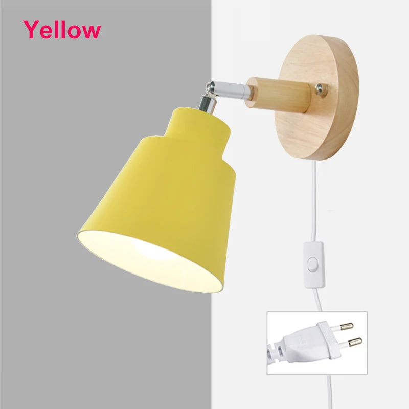 lampe murale moderne conique noire gris blanche jaune rose éclairage chambre entrée étude