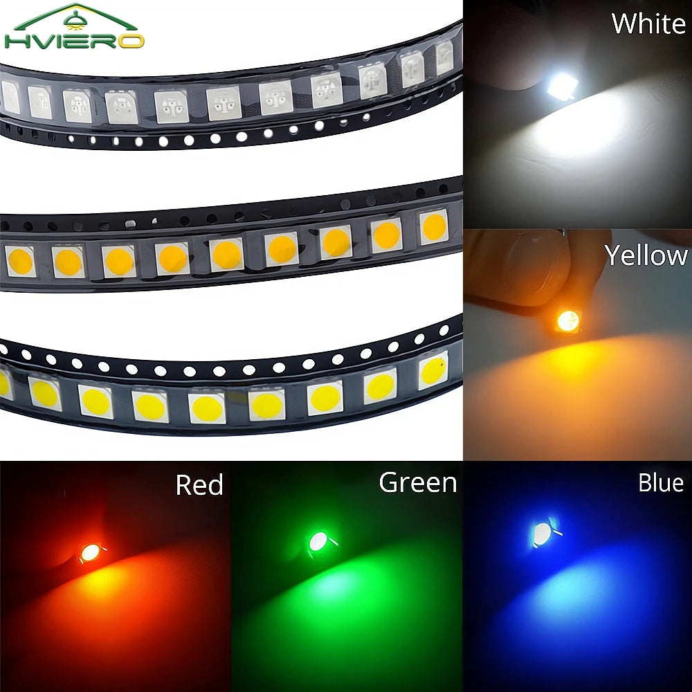 diodes led 5050 rgb blanc rouge vert bleu jaune orange rose violet moderne decoration