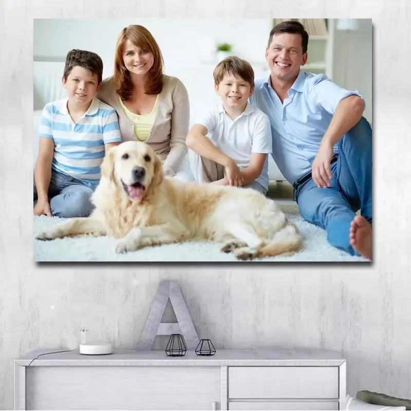 impression toile photo famille moderne minimaliste rectangle horizontal 20x30cm 30x40cm 40x60cm