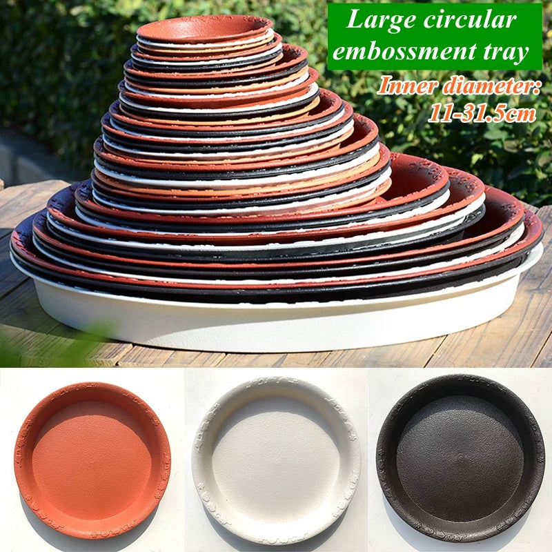 assiette pot fleurs décorative plastique motif floral moderne jardin intérieur
