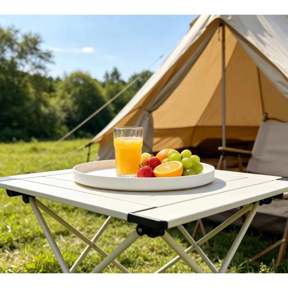plateau rond blanc surface texturée moderne rangement cosmétiques épices bougies parfumées théière fruits gâteaux