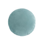 taies d'oreillers rondes velours couleurs unies moderne décoratives intérieur blanc bleu marine jaune rose