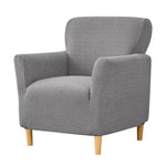 housse fauteuil moderne herringbone gris vert marron polyestère jacquard machine 80cm 90cm restaurant