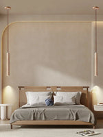 lampe suspendue pierre beige clair minimaliste moderne suspension salon cuisine chambre