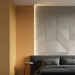 panneaux decoratifs modernes 3d or geometriques 9mm brillants stickers murailles chambre mariage