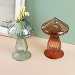 vases champignons transparents couleurs or bleu rose vert rouge jaunes moderne minimaliste