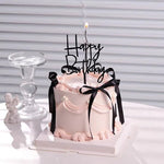 gâteau résine rose blanc motif floral rubans classique photo décoration anniversaire mẫu giả trưng