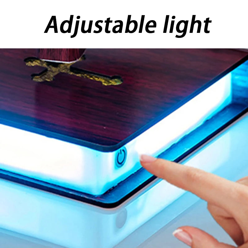 lampe décorative croix arc ciel livre bible lumineuse moderne rotation réglage lumière