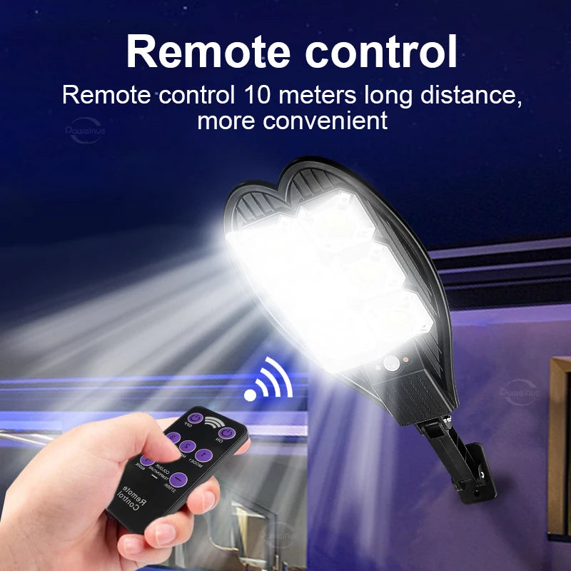 lampe solaire led moderne noire télécommande ip65 300w 500w étanche