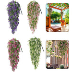 guirlande artificielle fleurs violet rose vert clair modernes extérieures intérieures décoration maison mariage anniversaire