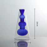 vases verre modernes transparents sphères bleu vert rose violet orange