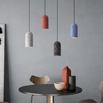 Suspension lumineuse moderne pierre bleue noire rose blanc 180cm haute E27