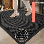 tapis sol moderne pvc imperméable noir maille fine structure 3d extérieur antidérapant