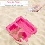 boîte rangement rose pratique compartiment smartphone lunettes soleil voyage moderne
