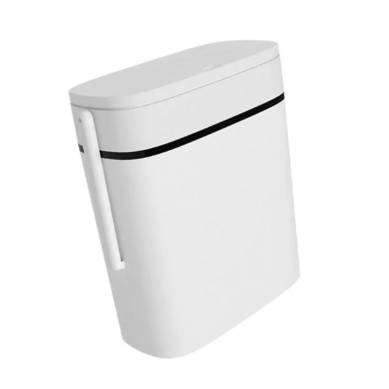 Poubelle de salle de bain 14L noire design mince