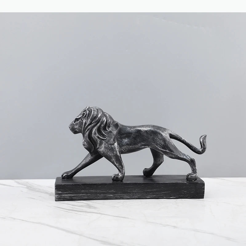 statue lion noir moderne minimaliste aspect vieilli décoration erotique ambiance