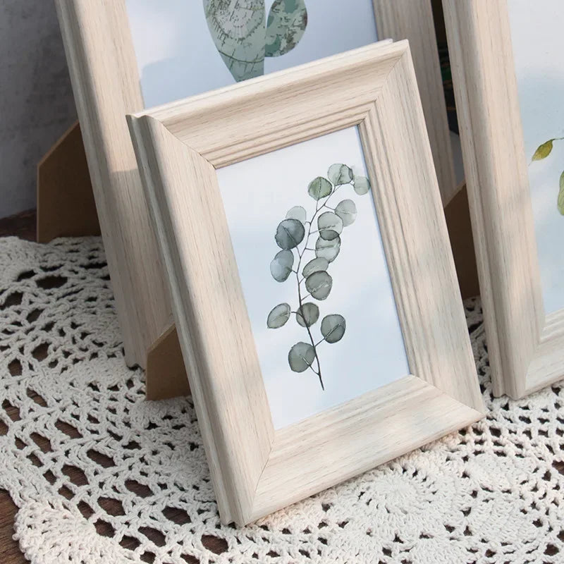 cadre photo rectangulaire résine rustique motif naturel décoration intérieur maison