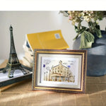 cadre photo or vert classique vintage sculpté paysages portraits illustrations citations