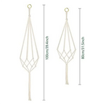 suspensions plantes tissage macramé pots géométriques bohèmes fleurs succulentes verte blanc crème