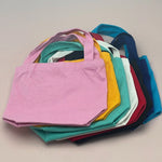 sac main toile couleur bleu rose jaune noir casual poignées détachables