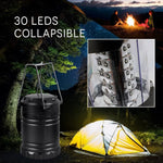 lanterne portable camping moderne transparente led noir gris compact anneau métallique rechargeable