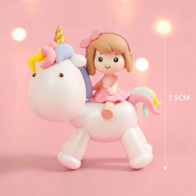 décoration gâteau licorne arc ciel nuages étoiles anniversaire enfant joyeux festif sixième troisième
