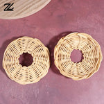 coaster tressé naturel rustique traditionnel abricot beige opacité maison salon cuisine