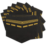 serviettes jetables noires or motifs dorés pack 16 pièces fête moderne
