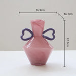vases modernes rose vert olive mat opaques poignée serpents décoration table hydroponie