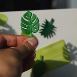 aimants décoratifs vert feuilles tropicales moderne aimants autocollants réfrigérateur set tropical magnets stickers