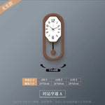 horloge murale moderne quartz balançoire silencieuse bois blanc marron aiguille batterie piles