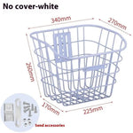 panier vélo blanc maille métallique moderne clips fixation extra large avant arrière clips