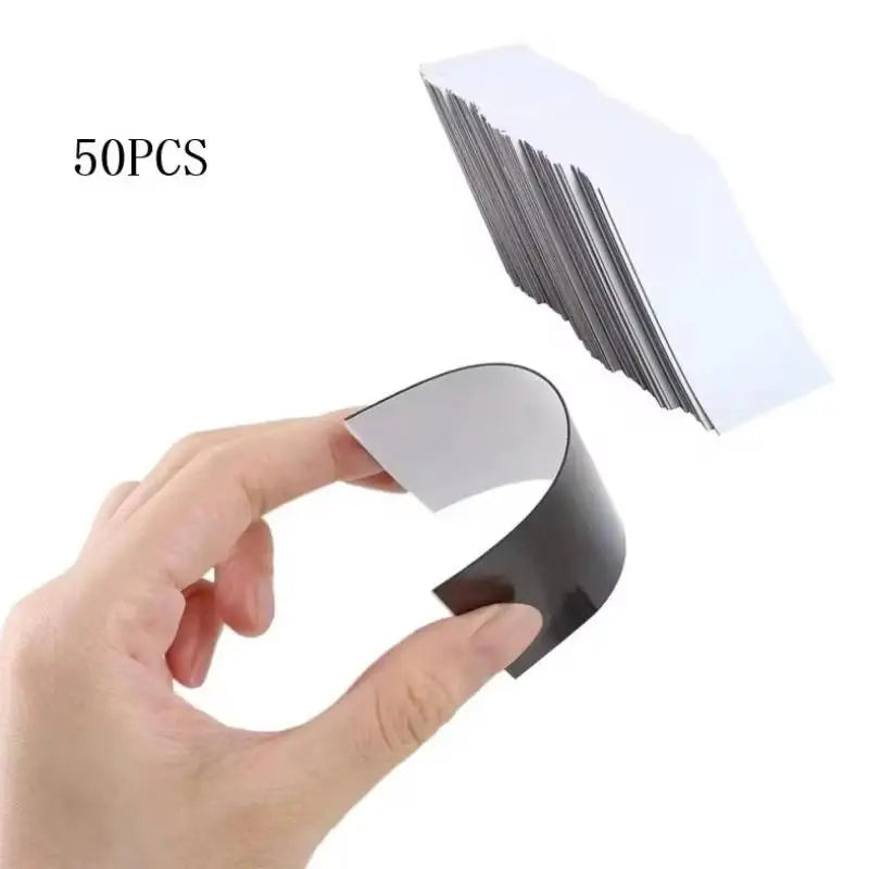 cartes visite magnétiques blanc noir adhésif moderne 20 pcs 50 pcs 50x20mm