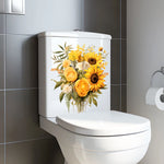 stickers decoratifs fleurs tournesols feuilles art floral stickers toilette stickers murals stickers pvc stickers