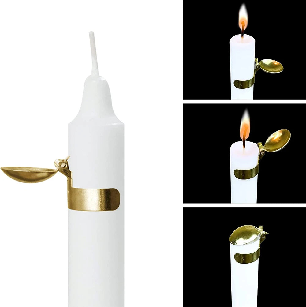 extincteur automatique bougie or flamme sécurité mèche clip extintion maison intérieur extérieur adjustable métal