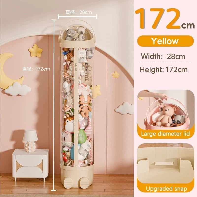 boîtes rangement jouets transparentes moderne rose clair pliables multifonctions organisation enfants storage zipper toy