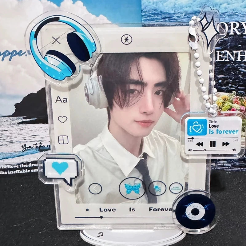 cadre photo transparent kpop coeurs papillons now playing angel puppy mignon rétro