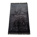 tapis prière polyester velours motifs géométriques floraux gris bleu vert violet moderne élégant İslam