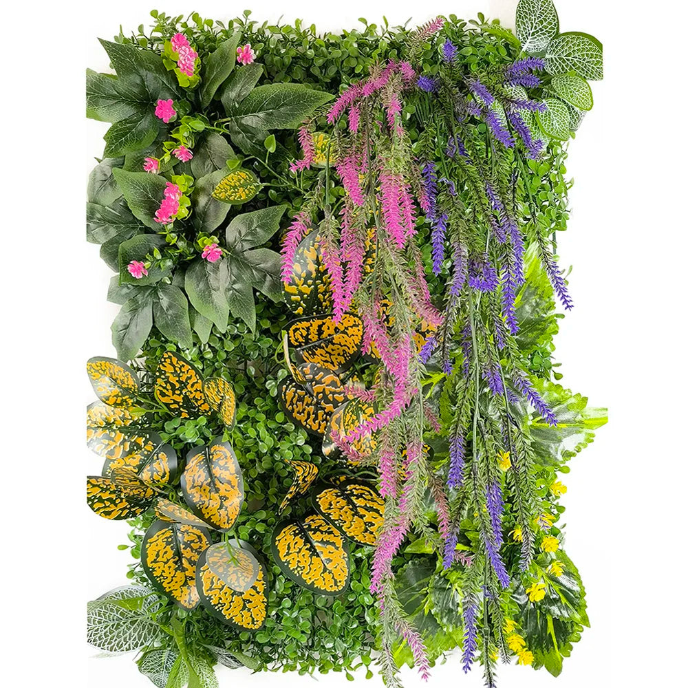 décoration murale artificielle herbe feuilles vertes moderne naturelle intérieure extérieure accrochable