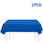 assiettes papier bleues gobelets serviettes nappe ensemble vaisselle jetable fête anniversaire mariage