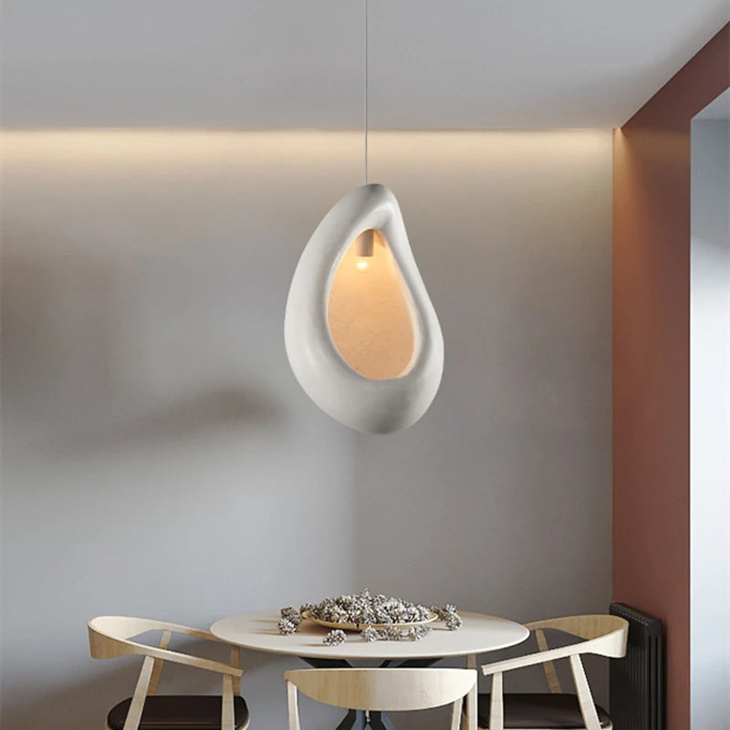 suspension lumineuse moderne blanc texture mat éclairage salon chambre interrupteur tactile 15 30m²