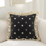 housse coussin vintage fleur beige noir marron français adhésif décoration intérieure voiture